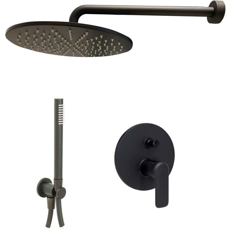 Sphera - Kit de douche Noir mat avec Avec mitigeur mod. Emma