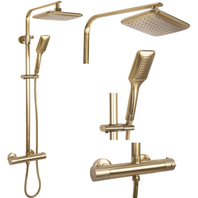 Kit de douche REA tom brush gold