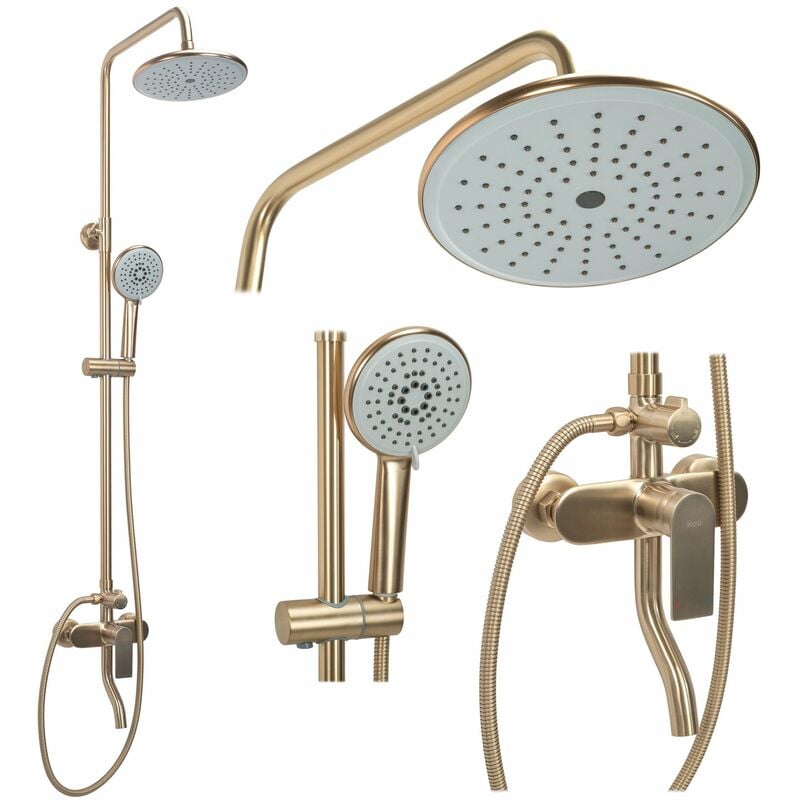 Kit de douche REA verso brushed gold