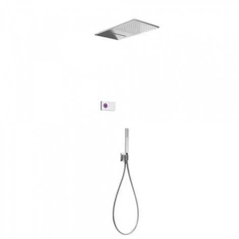 Kit de douche thermostatique électronique et encastré SHOWER TECHNOLOGY avec contrôle électronique compris (blanc) - TRES 092863
