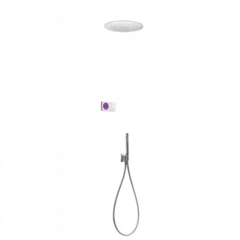 Kit de douche thermostatique électronique et encastré SHOWER TECHNOLOGY avec contrôle électronique compris (blanc) - TRES 092865