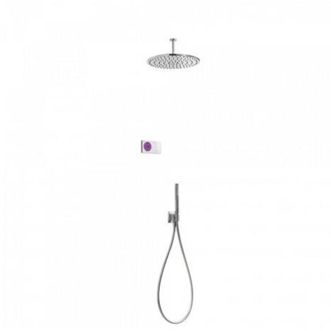 Kit de douche thermostatique électronique et encastré SHOWER TECHNOLOGY avec contrôle électronique compris (blanc) - TRES 092865