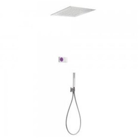 Kit de douche thermostatique électronique et encastré SHOWER TECHNOLOGY avec contrôle électronique compris (blanc) - TRES 092865