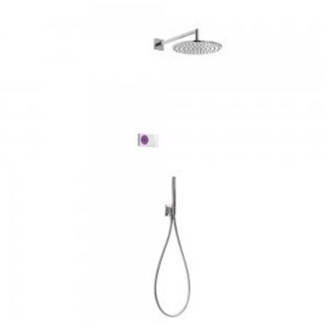 Kit de douche thermostatique électronique et encastré SHOWER TECHNOLOGY avec contrôle électronique compris (blanc) - TRES 092865