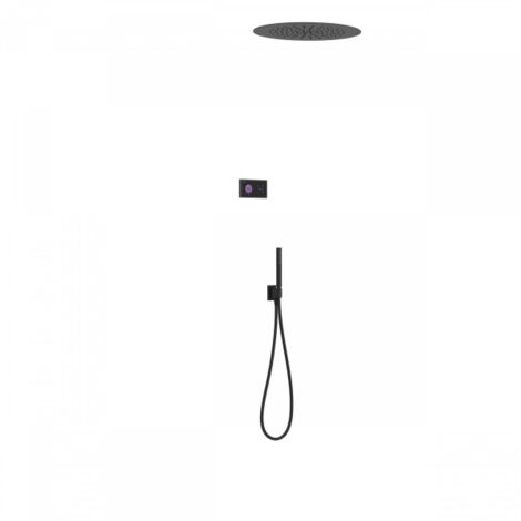 Kit de douche thermostatique électronique et encastré SHOWER TECHNOLOGY Noir Mat - TRES 09288557NM