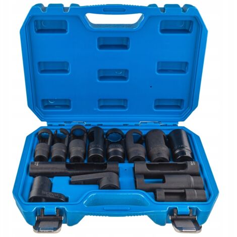 Kit de douilles pour sondes lambda, injecteurs, capteurs, 1/2 3/8, 14 pièces