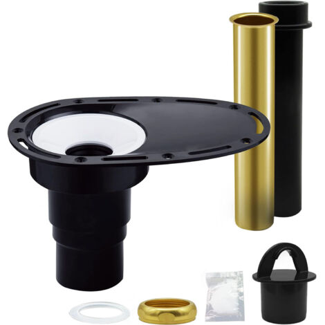 Kit de Drainage de Baignoire Libre avec Tube en Cuivre et ABS, Plaque de Fond et Adaptateur [Modèle Baignoire Libre] [Kit Drainage]