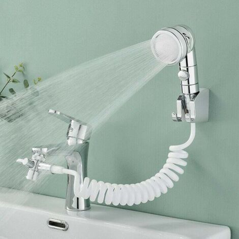 Kit de ducha de mano ZVD para lavabo, grifo de baño de mano con 3 modos de rociado para lavar el cabello, baño, lavadero y cuarto de servicio.