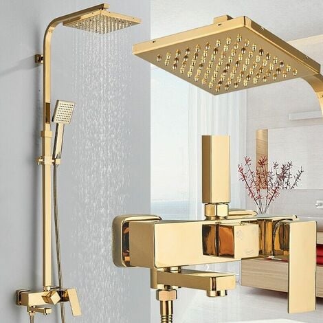 Comprar Grifo de bañera / ducha monomando dorado cepillado online