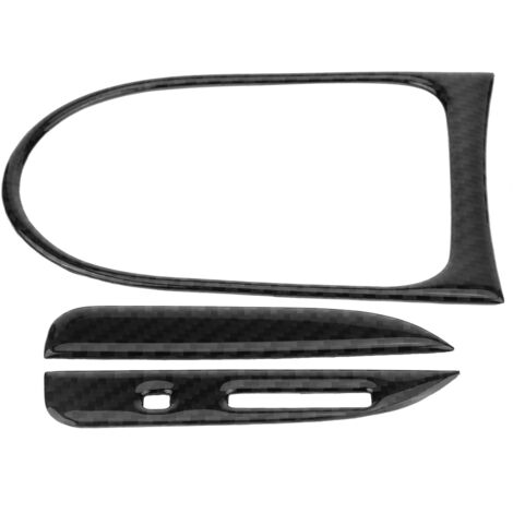 Kit de embellecedores interiores de fibra de carbono de 3 piezas para Ford Mustang 2015-2017 - Panel de la palanca de cambios