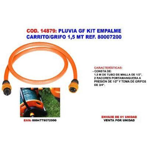 Kit de empalme carrito/grifo 1.5 m Pluvia Finstock