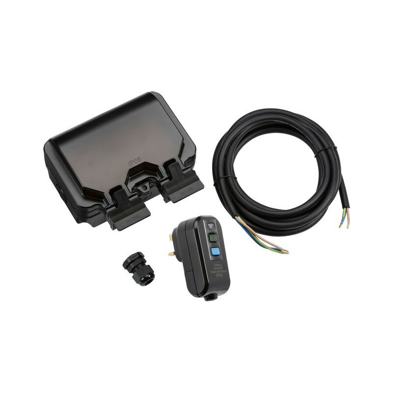 

Kit de enchufes para exteriores IP66 2G RCD - Knightsbridge