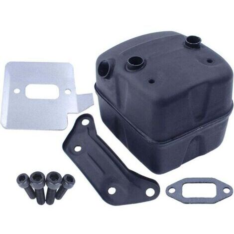 Kit de escape para motosierras Husqvarna series 371, 372XP, 385 y 390XP. Incluye silenciador, soporte, junta y placa de refrigeración.