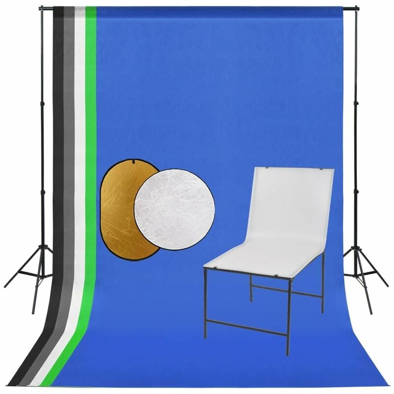 

Kit de estudio fotografico con mesa de disparo, fondo y reflector