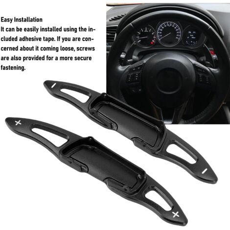 Kit de extensión de paletas de cambio Mazda - Kit de aluminio CNC negro para Mazda 3, 6, CX-3, CX-5, CX-9, MX-5