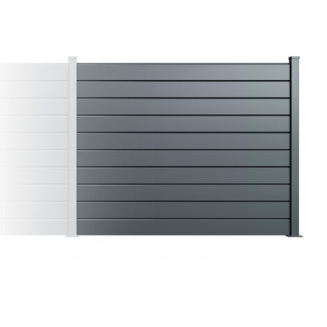 Kit de extensión de valla VANO 2m H.150cm aluminio gris