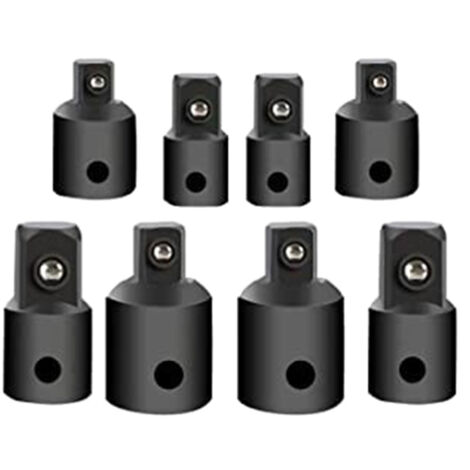Kit de extensión y adaptador de 8 piezas para vasos de impacto, vástago hexagonal, para taladro portátil.