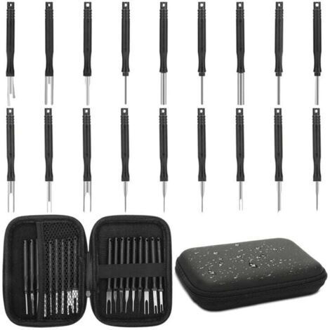 Kit de extracción de conectores, set de 18 piezas para extracción de terminales, herramienta de desconexión, liberación automática de conectores eléctricos