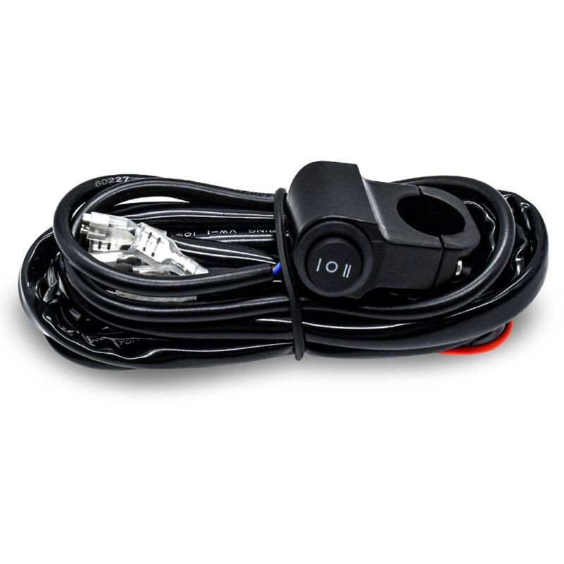 Lifcausal - Kit de faisceau de câbles pour barre lumineuse led, 180 w, 3 fils, 16 awg, faisceau de câbles pour moto led avec relais 12 v 40 a et