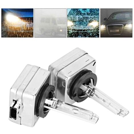 Kit de faros de xenón de 2 piezas, bombilla de xenón D1S 6000k de repuesto para bombillas de xenón HID de 35W 6000K para automóviles.