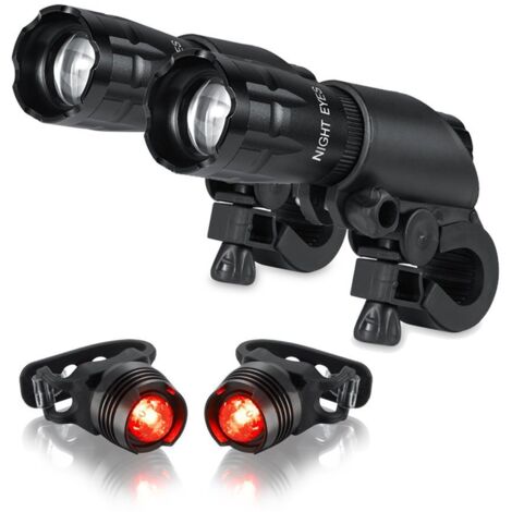 Kit de faros delanteros para bicicleta de montaña de 5 W, linterna recargable con zoom y luz potente (estilo 2)
