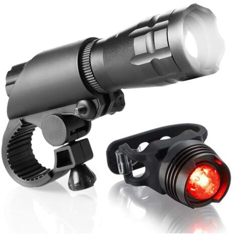 Kit de faros delanteros para bicicleta de montaña de 5 W, linterna recargable con zoom y luz potente (estilo 4)