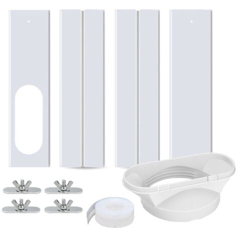 Kit de fenêtre de climatiseur portable Joint de fenêtre réglable pour climatiseur coulissant Kit de ventilation de fenêtre, plaque d'étanchéité de fenêtre réglable Plaque de kit de glissière