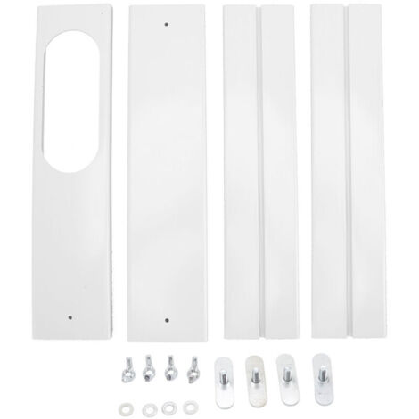 – Kit de fenêtre pour climatiseur portable 16,9-55 pouces – Panneaux d'étanchéité réglables en PVC – Installation facile pour bureau et maison-Crezuo