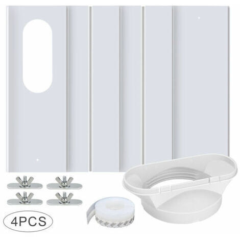 Kit de fenêtre pour climatiseur portable – Panneau en PVC renforcé – Réglable de 43 à 140 cm – Joint d'étanchéité inclus