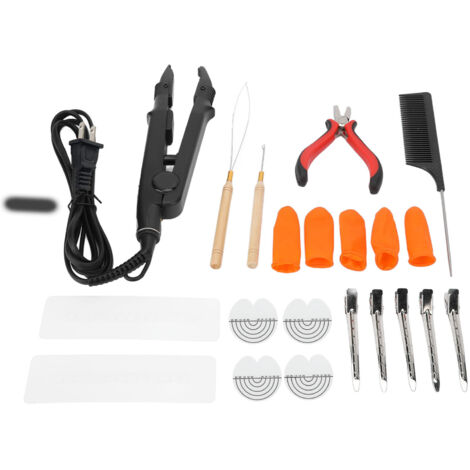 Kit de Fer à Lisser pour Extensions Capillaires à Température Constante et Réglable, Outil de Connexion pour Salon à Domicile, Prise US 110V