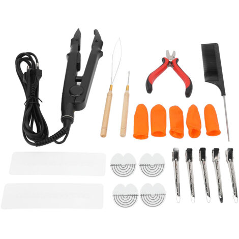 Kit de Fer à Lisser pour Extensions Capillaires, Température Constante et Réglable, Outil de Connexion pour Salon à Domicile, Prise UE 220-240V