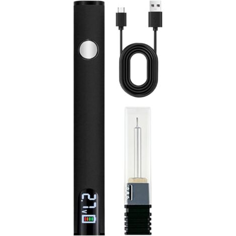 Kit de fer à souder sans fil, stylo à souder à tension réglable, outil rechargeable à chauffage rapide avec écran numérique LED