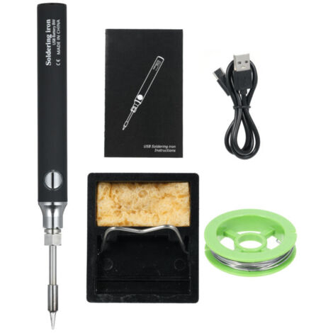 Kit de fer à souder sans fil USB rechargeable, 3 réglages de température, pour petits projets de soudure maison