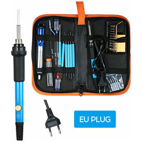 Kit de ferro de solda eletrônico com ferramentas de reparo eletrônico de temperatura ajustável, 20 peças