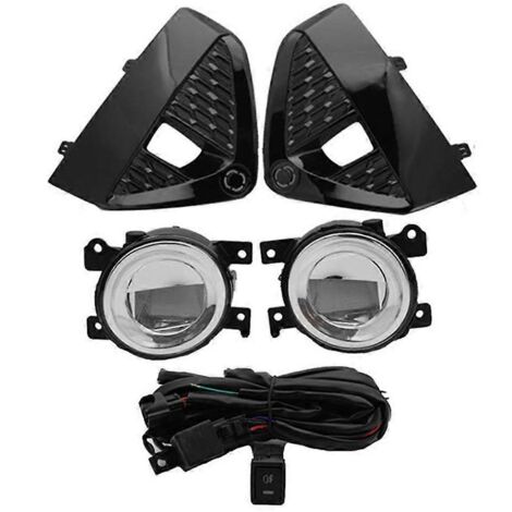 Kit de feux antibrouillard LED pour pare-chocs avant de voiture avec ampoule, câblage et interrupteur pour --