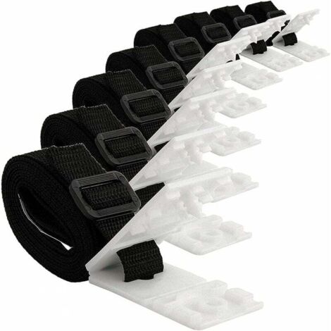 Kit de fijación para cubiertas solares de piscina - 8 correas - Kit de correas para sistemas de carrete móviles, cubiertas de piscina y lonas