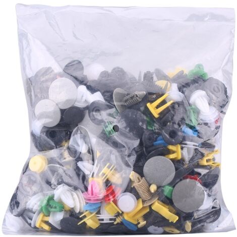 Kit de fijaciones para coche - Juego de 500 piezas - Remaches y clips de plástico surtidos para puertas, parachoques y paneles
