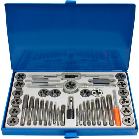 Kit de filetage 40 pièces, métrique M3 à M12, acier au tungstène, qualité industrielle