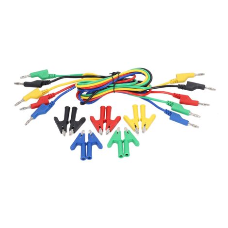Kit de fils de test électrique avec connecteurs banane et pinces crocodile 4mm JT1016