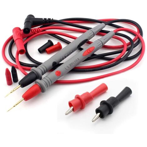 Kit de Fils Test Multimètre Précision 1000V Pinces Crocodile et Connecteurs Banane