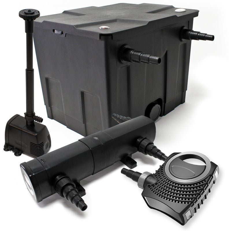 

Wiltec - Kit de filtración cuenca Bio 12000l 85 Super ECO-Bomba para fuente con filtro UVC 36 w jardin