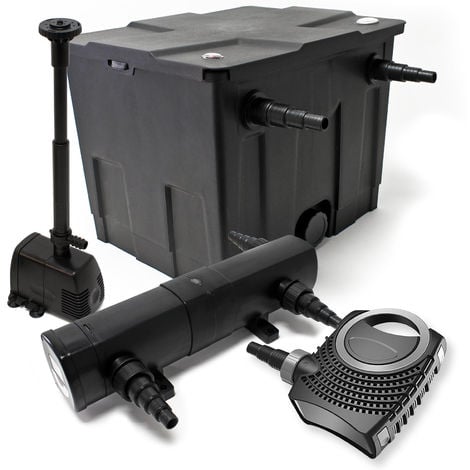 Kit de filtración cuenca Bio 12000l 85 Super ECO-Bomba para fuente con filtro UVC 36 w jardin