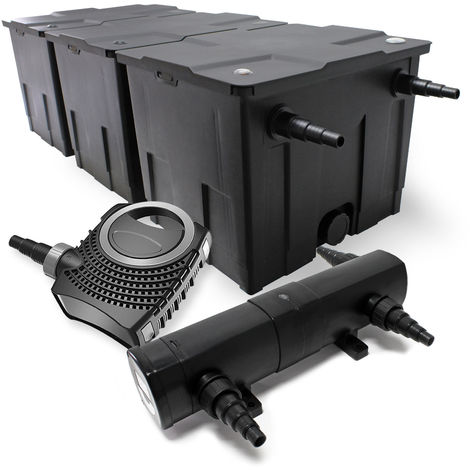 Kit de filtración de estanque 90000l 85 W bomba clarificador UVC 36 W