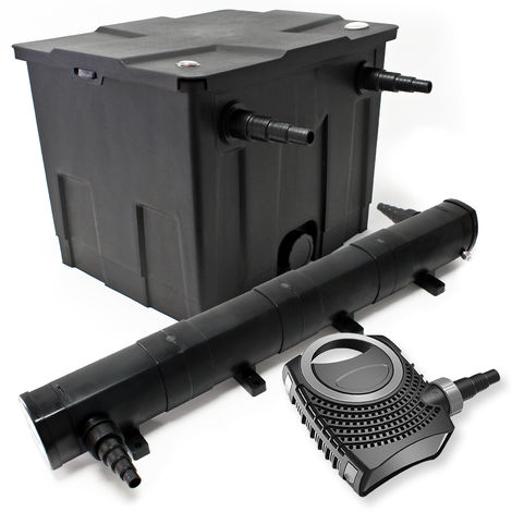 Kit de filtración de estanque Bio 12000L clarificador UVC 72 W 80 W bomba de bajo consumo tipo