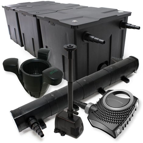 Kit de filtración estanque 90000l clarificador UVC 72 W 80 W bomba Éco Fontain ecumeur