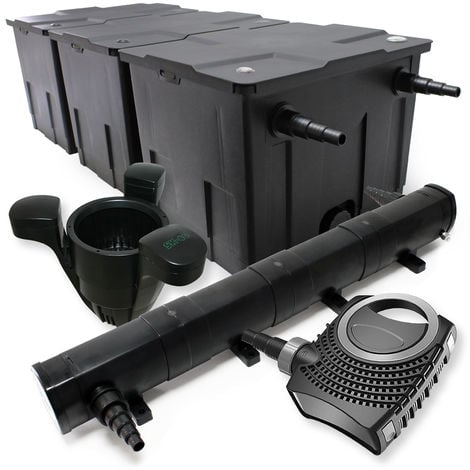 Kit de filtración estanque Bio 90000l clarificador UVC 72 W 80 W bomba Éco ecumeur
