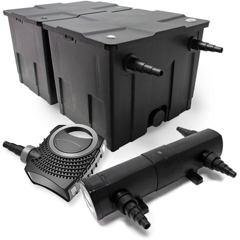 Kit de filtración estanque Bio Filtro 60000l 80 W bomba Éco clarificador estanque 36 W