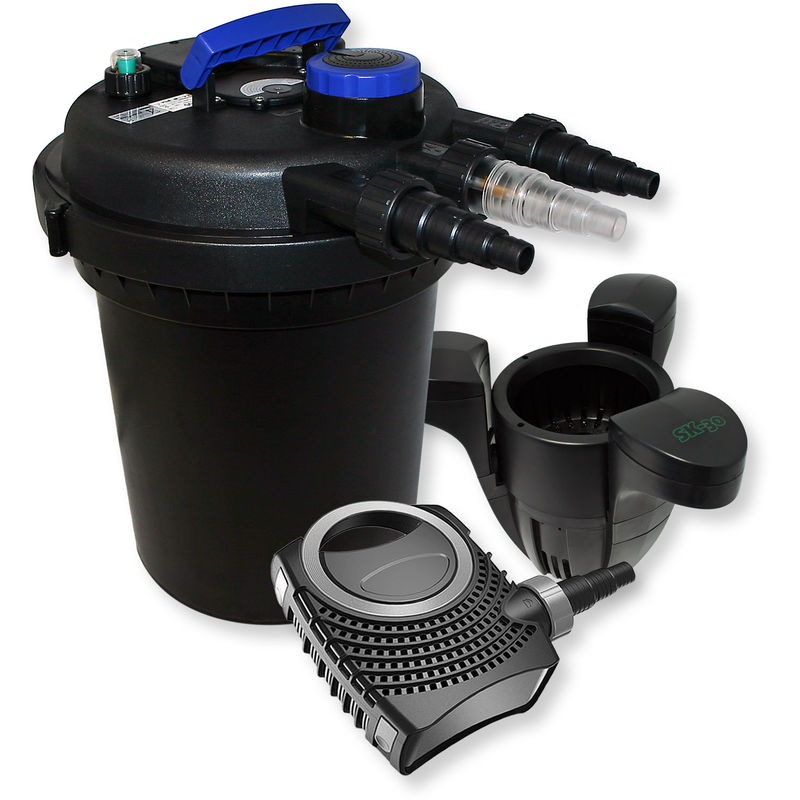 

Kit de filtración estanque de presión 6000L clarificador UVC 11 W 70 W bomba Éco ecumeur