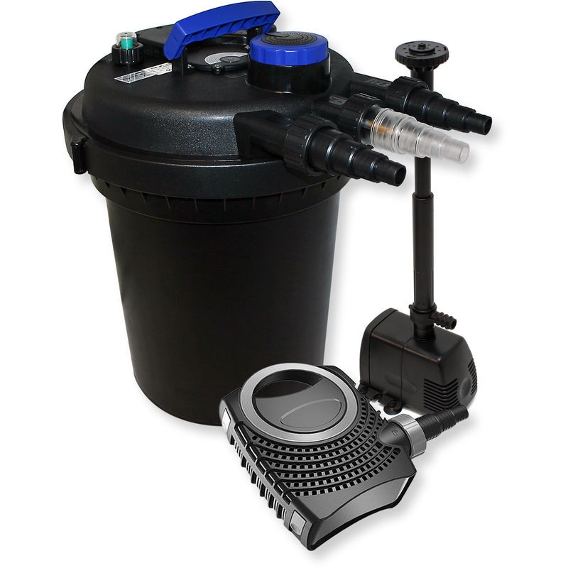 

Kit de filtrado de estanque a presión 10000l filtro UVC 11 w 115W Bomba ecológica, diseño de fuente