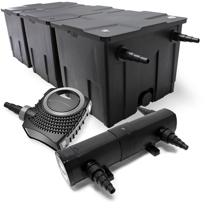 

Wiltec - Kit de filtrado de estanque Bio 90000l 85 bomba Super ECO filtro UVC 18 w